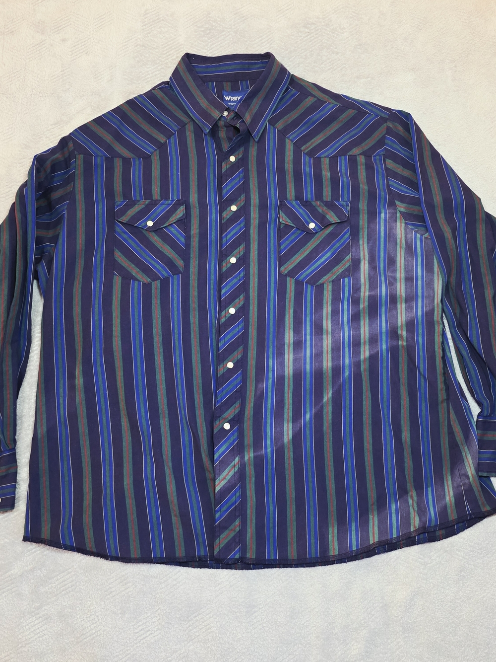 Wrangler Western Pearl Snap Shirt XXL Striped Cowboy Ranch Style